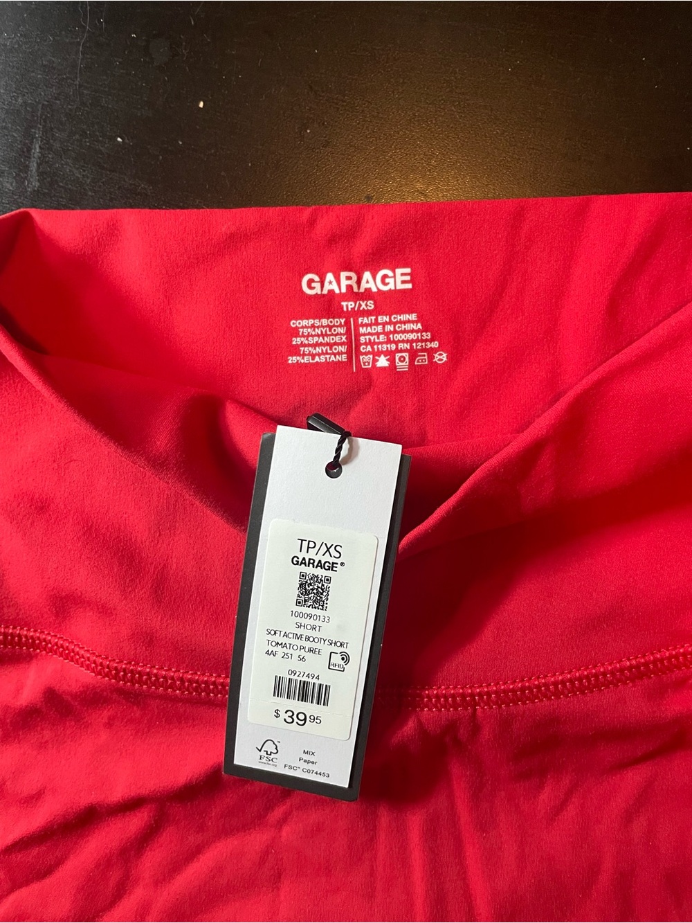 Garage Soft Active Booty Short - Red